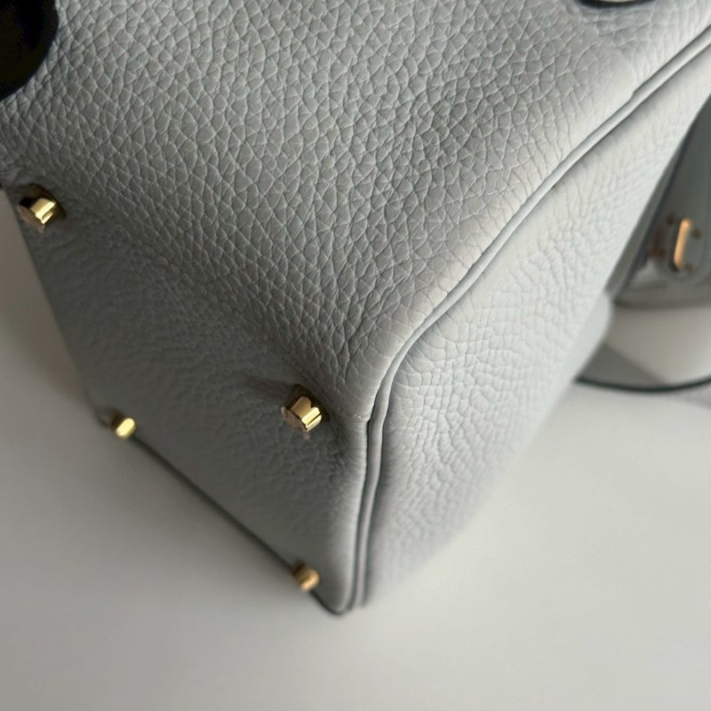 99新🆕 Hermès 愛馬仕 Mini Lindy 聖杯藍金釦 一代-13