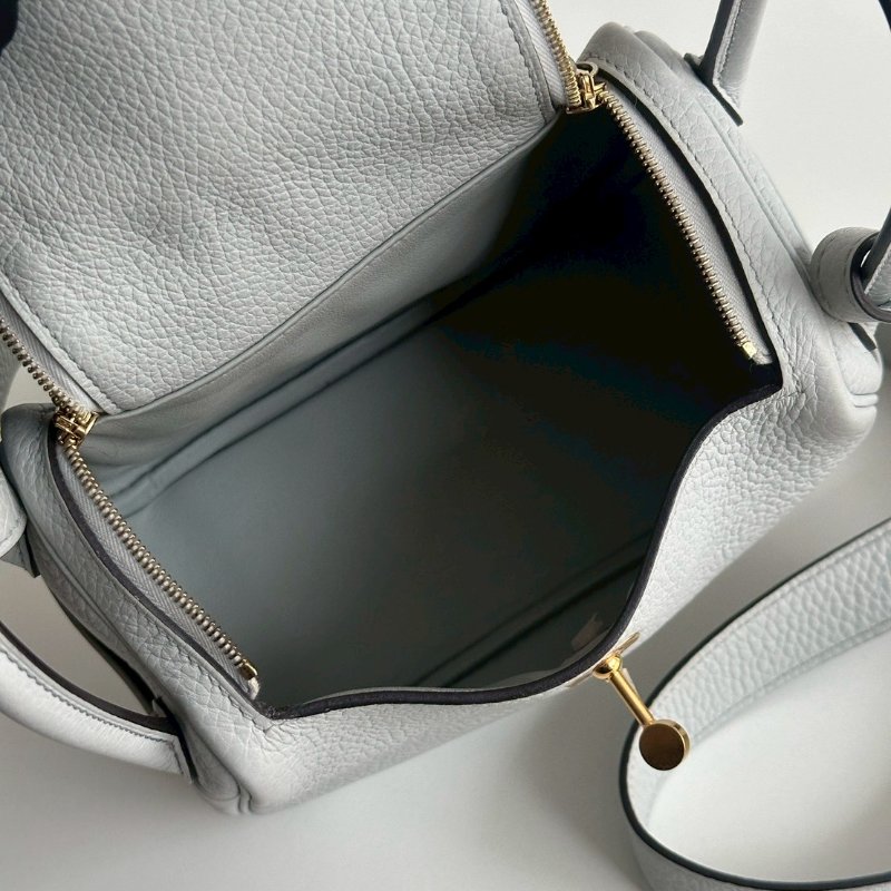 99新🆕 Hermès 愛馬仕 Mini Lindy 聖杯藍金釦 一代-16