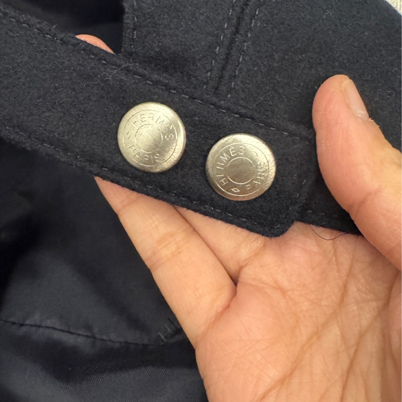 愛馬仕Hermes 黑色刺繡老帽棒球帽刺繡羊毛刺繡款58公分-14