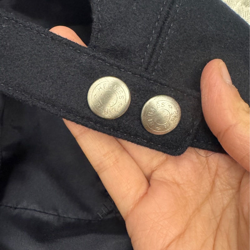 愛馬仕Hermes 黑色刺繡老帽棒球帽刺繡羊毛刺繡款58公分-17