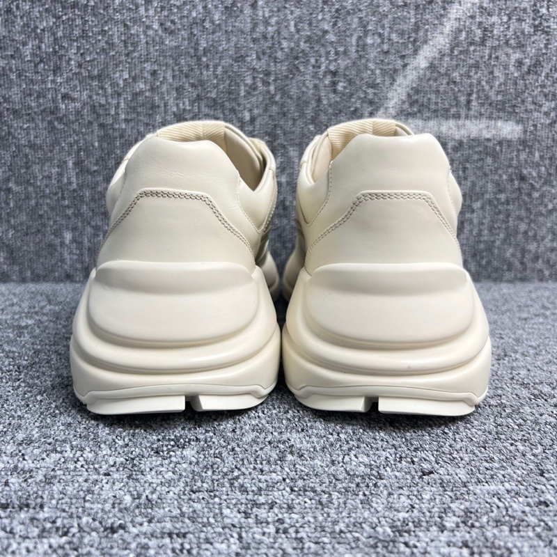 全新 Gucci 米白色皮面櫻桃愛心印花老爹鞋36.5碼-2