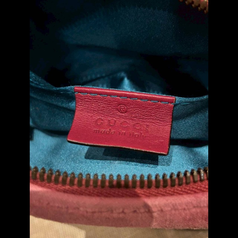 Gucci粉色天鵝絨腰包-2