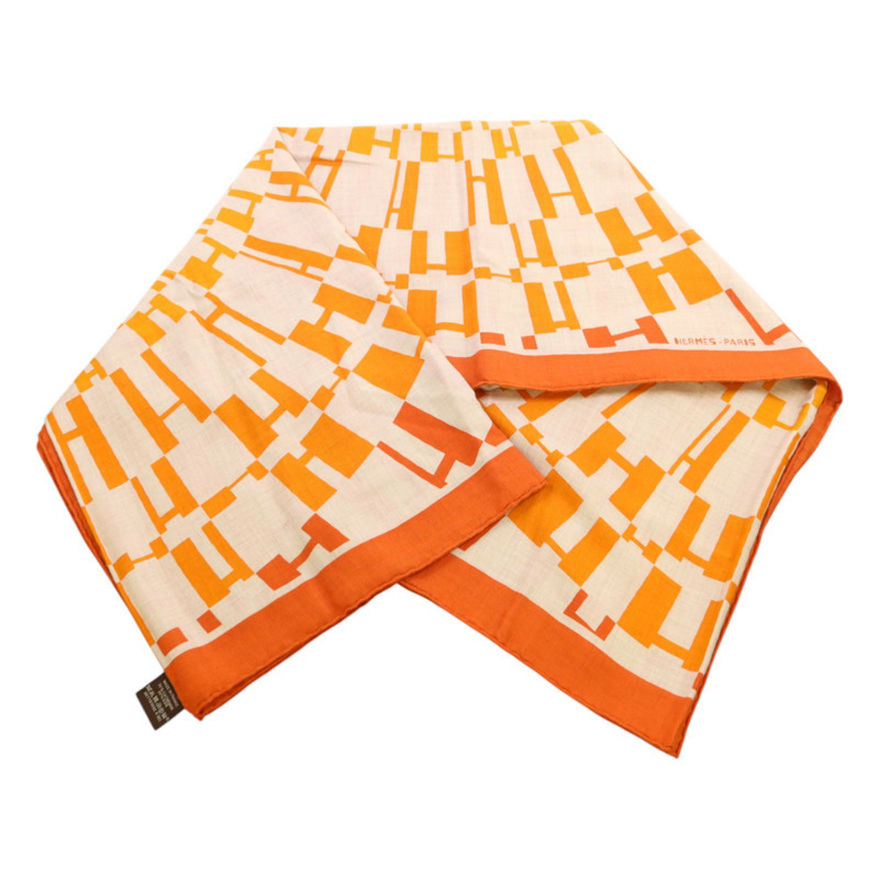 HERMES 羊絨/絲質Mors A Jouets Bandana Shawl 140絲巾-0