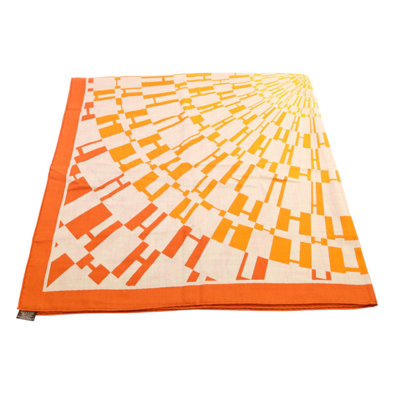 HERMES 羊絨/絲質Mors A Jouets Bandana Shawl 140絲巾-2