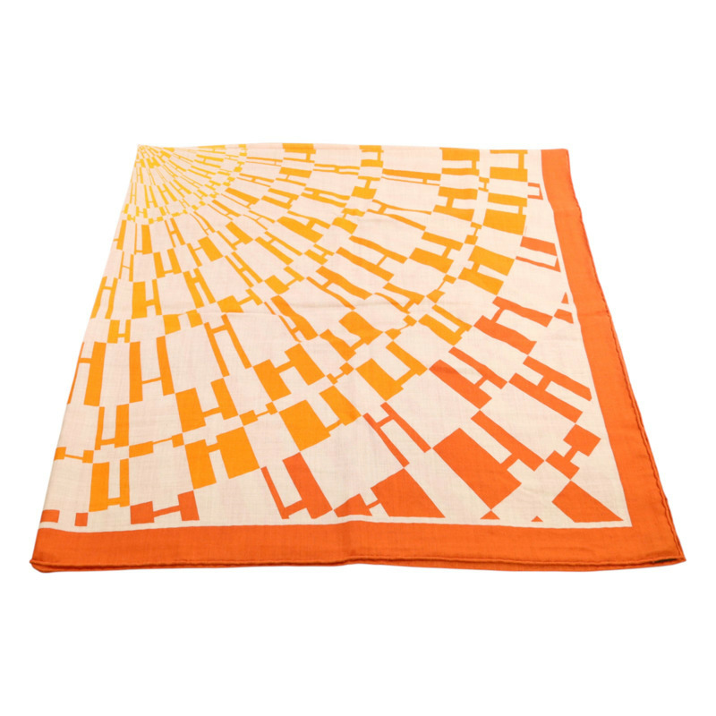 HERMES 羊絨/絲質Mors A Jouets Bandana Shawl 140絲巾-3