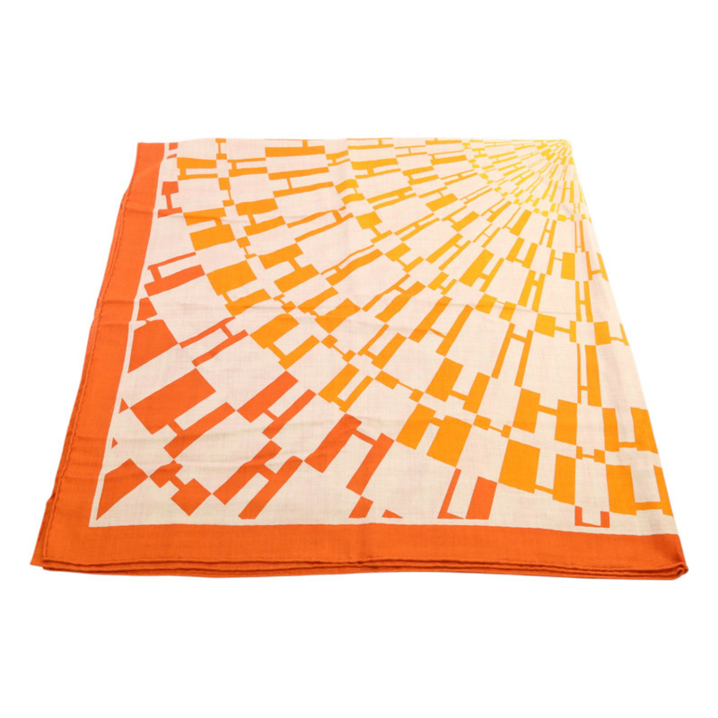 HERMES 羊絨/絲質Mors A Jouets Bandana Shawl 140絲巾-4