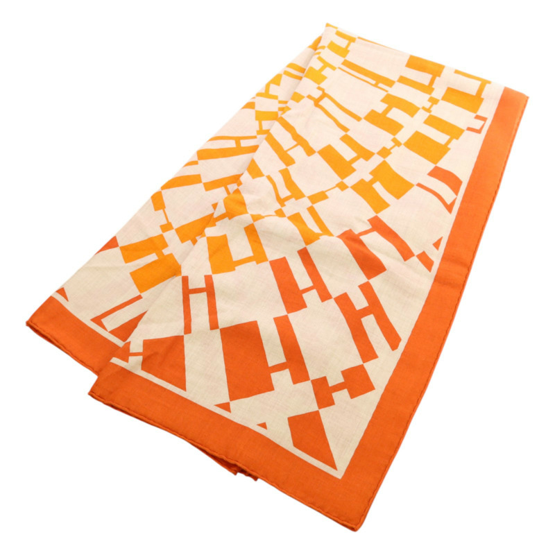 HERMES 羊絨/絲質Mors A Jouets Bandana Shawl 140絲巾-5
