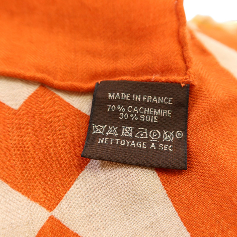 HERMES 羊絨/絲質Mors A Jouets Bandana Shawl 140絲巾-6