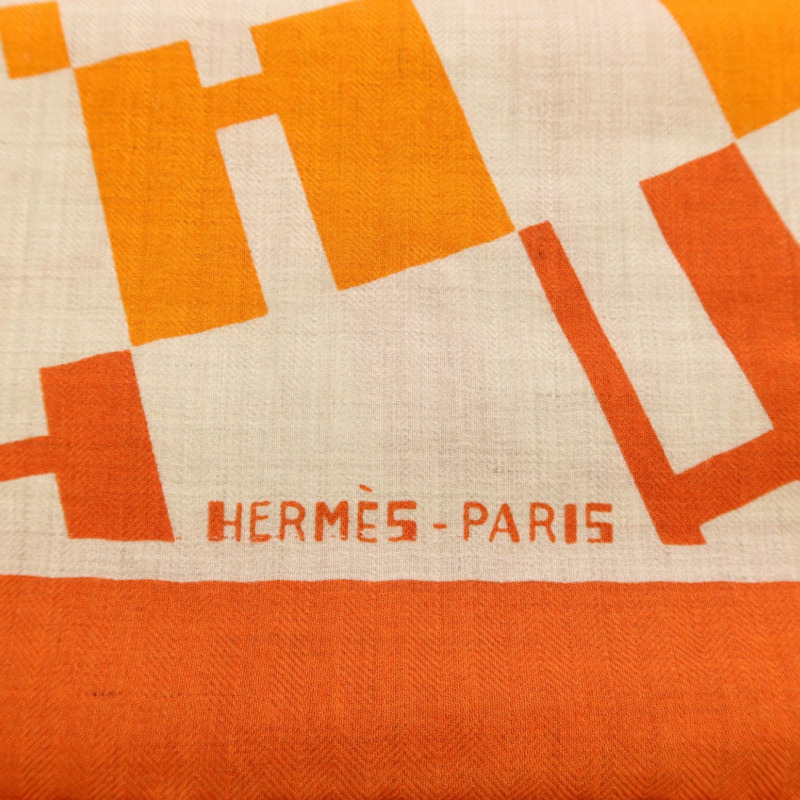 HERMES 羊絨/絲質Mors A Jouets Bandana Shawl 140絲巾-7
