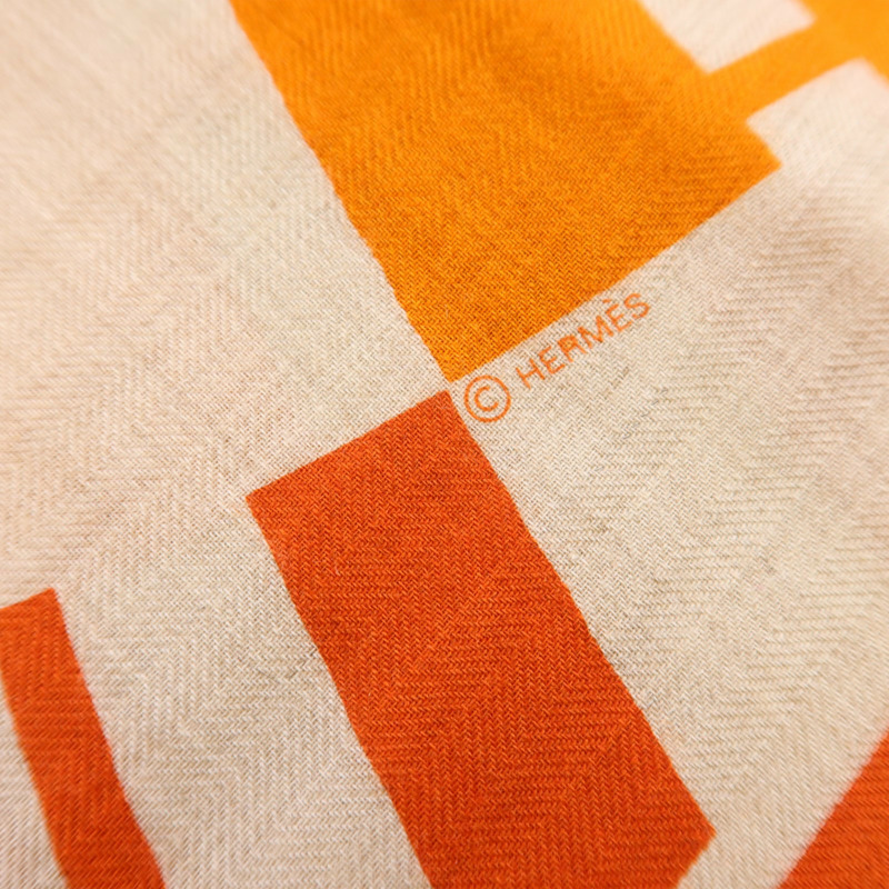 HERMES 羊絨/絲質Mors A Jouets Bandana Shawl 140絲巾-8