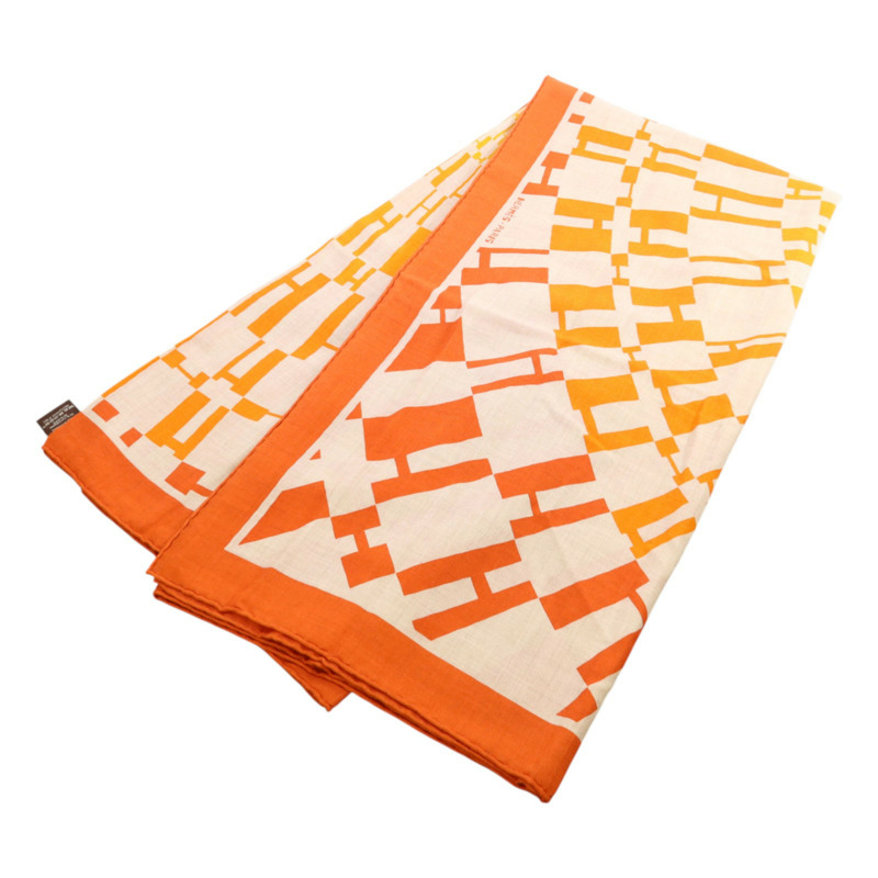 HERMES 羊絨/絲質Mors A Jouets Bandana Shawl 140絲巾-10