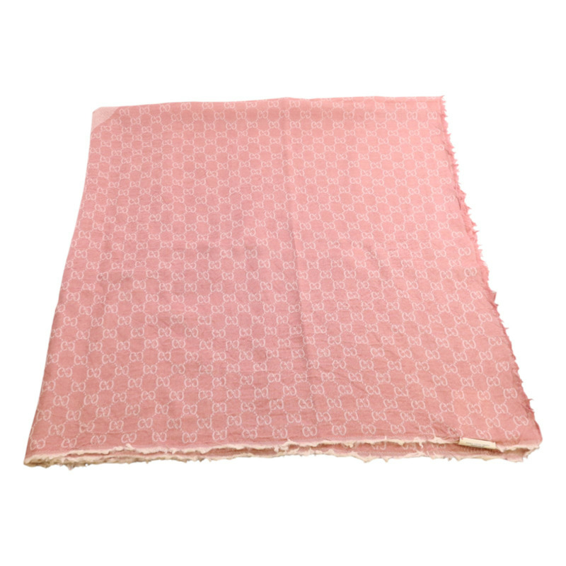 GUCCI 羊毛/絲質Scarf 140x140絲巾-4