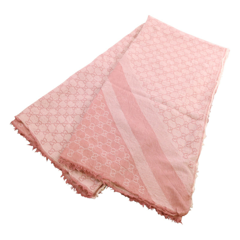 GUCCI 羊毛/絲質Scarf 140x140絲巾-10