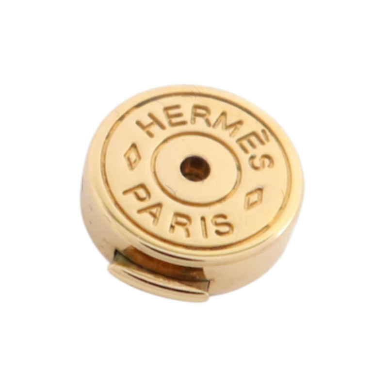 HERMES 金屬/琺瑯H Cube Earrings金扣耳環-6