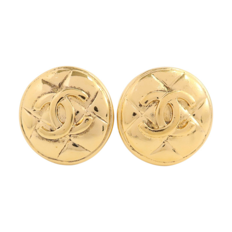 CHANEL 金屬Vintage Earring金扣耳環-0