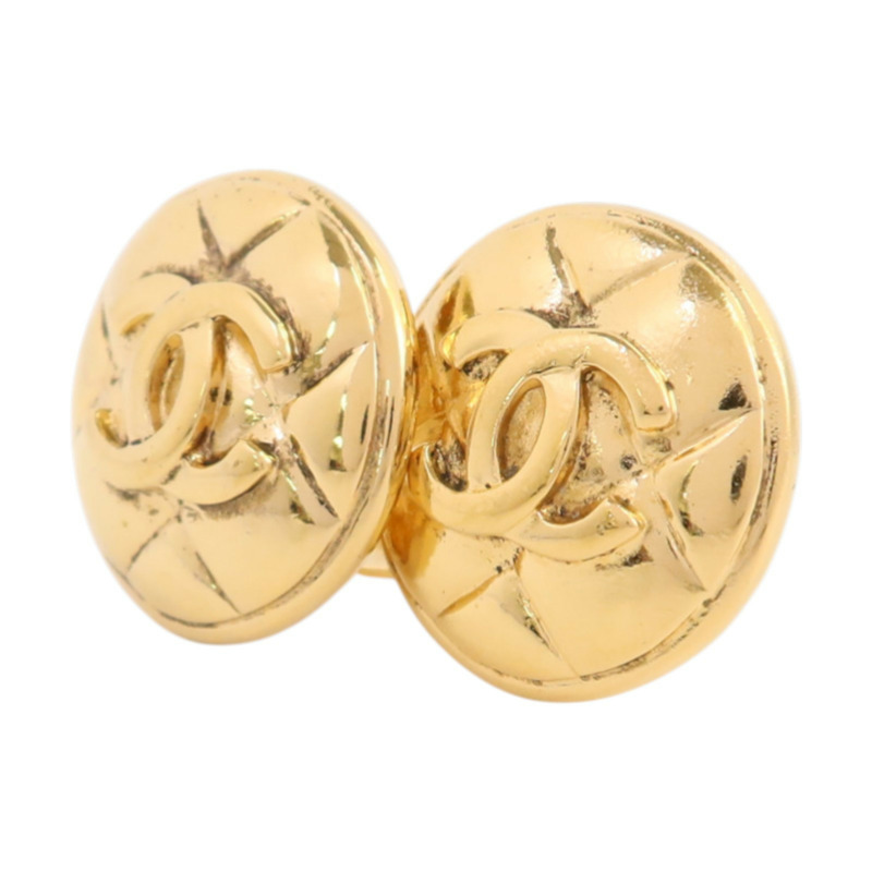 CHANEL 金屬Vintage Earring金扣耳環-1