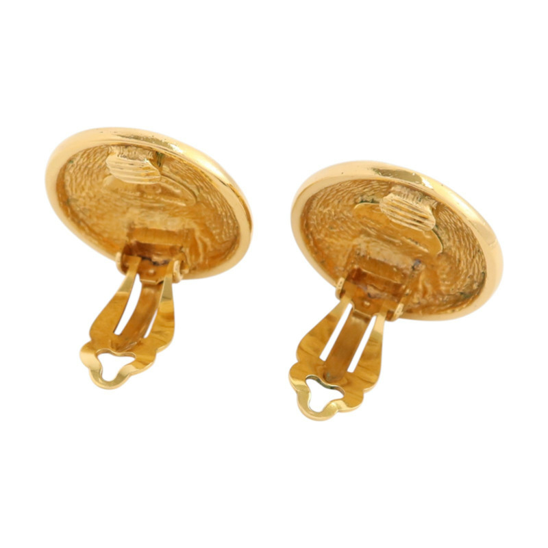 CHANEL 金屬Vintage Earring金扣耳環-3