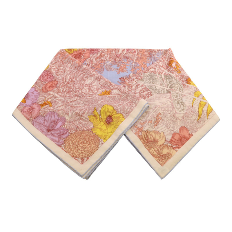 HERMES 羊絨/絲質Mors A Jouets Bandana Shawl 140絲巾-0