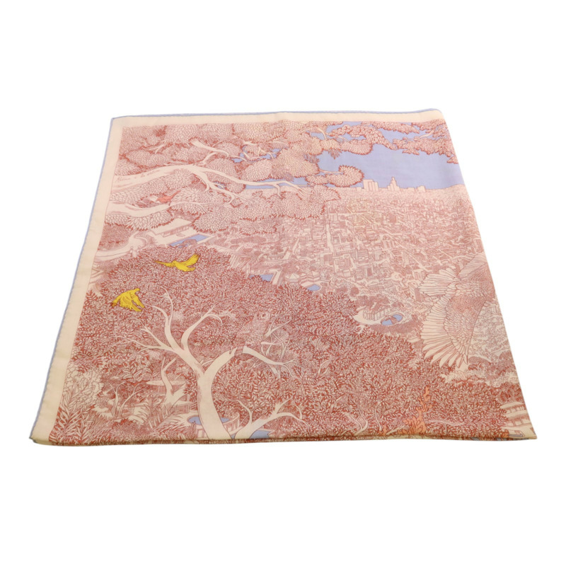 HERMES 羊絨/絲質Mors A Jouets Bandana Shawl 140絲巾-3
