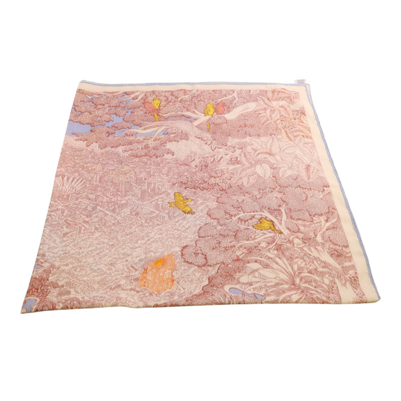HERMES 羊絨/絲質Mors A Jouets Bandana Shawl 140絲巾-4