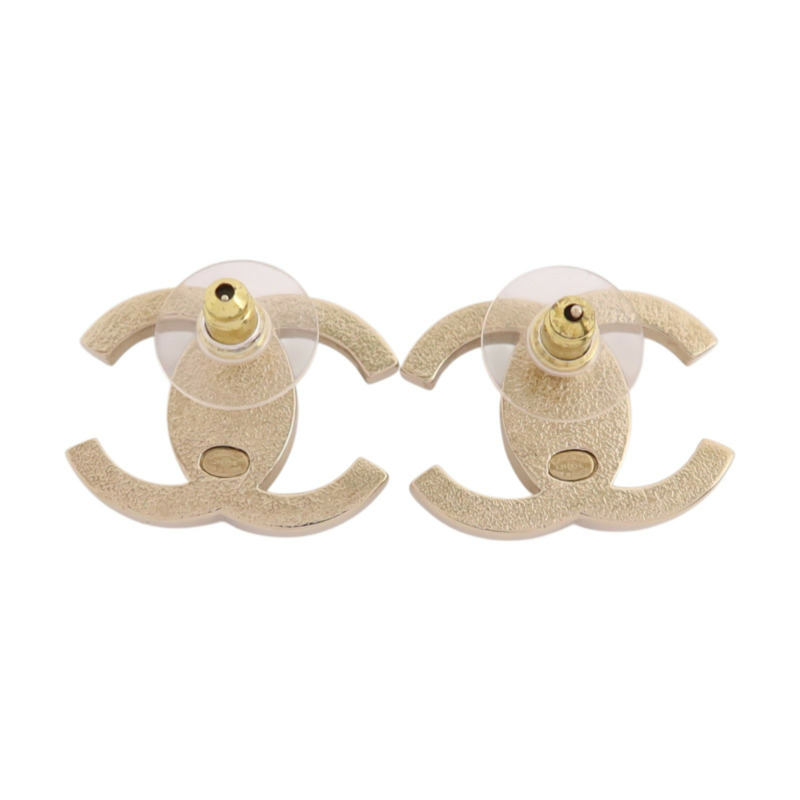 CHANEL 金屬/水鑽/仿珍珠CC Earrings金扣耳環-2