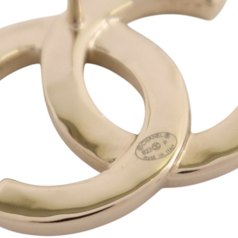CHANEL 金屬/水鑽CC Earrings金扣耳環-7