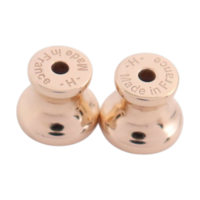 HERMES 金屬/琺瑯H Cube Earrings金扣耳環-5