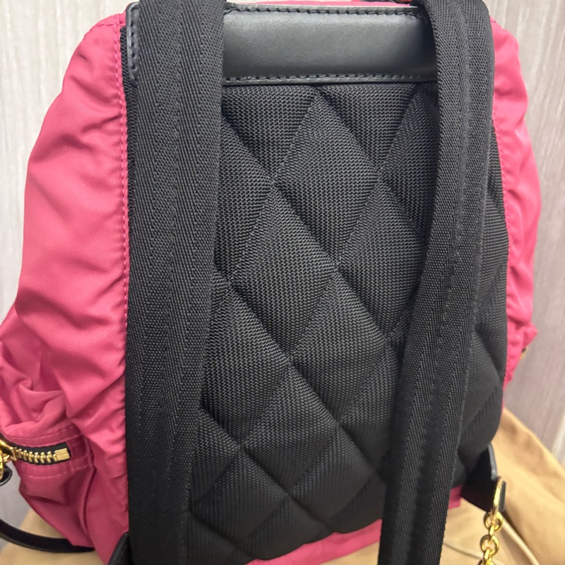 Burberry 莓果色 後背包-3