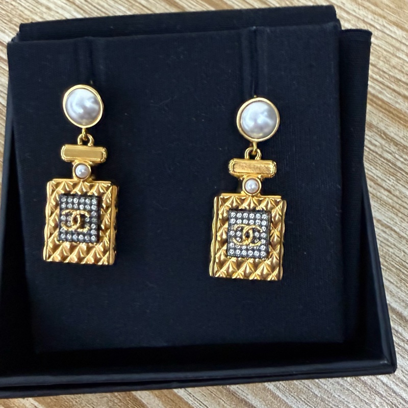 CHANEL香奈兒 香水瓶耳環-1