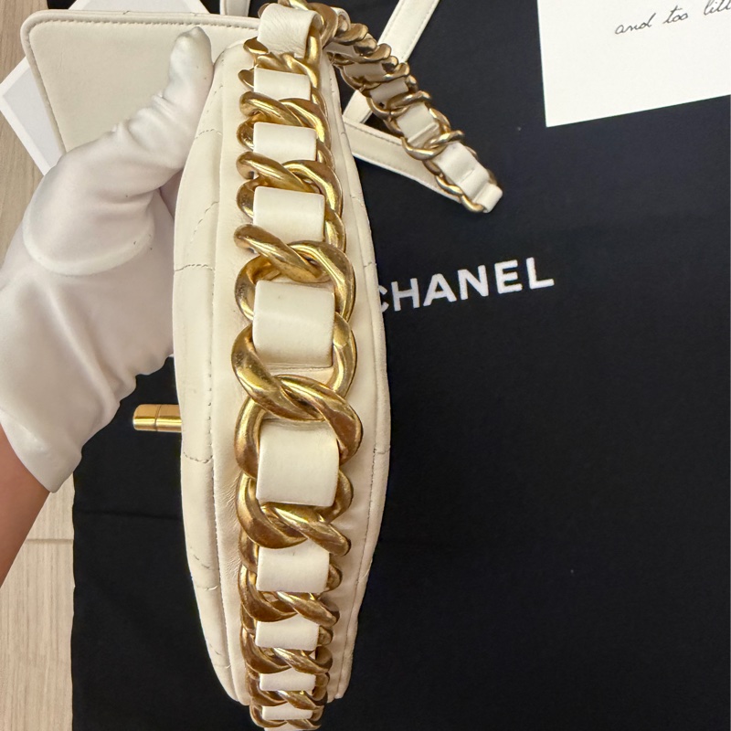 Chanel 牛皮復古仿舊粗鍊包/全新/-13