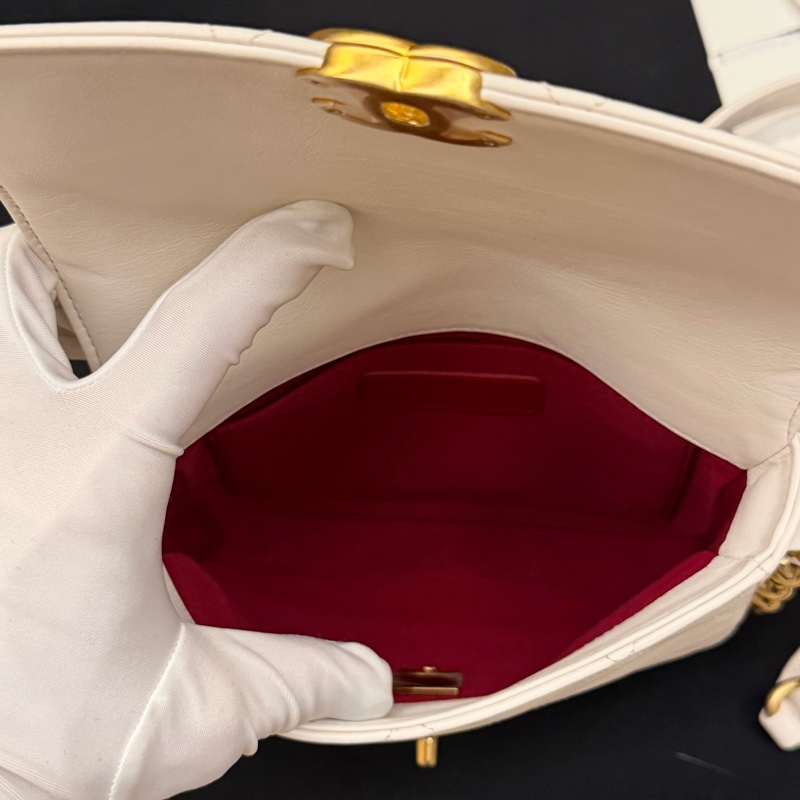 Chanel 牛皮復古仿舊粗鍊包/全新/-17