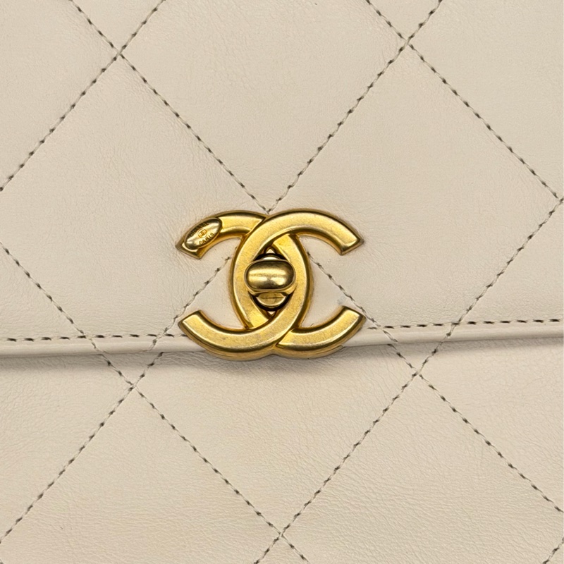 Chanel 牛皮復古仿舊粗鍊包/全新/-19