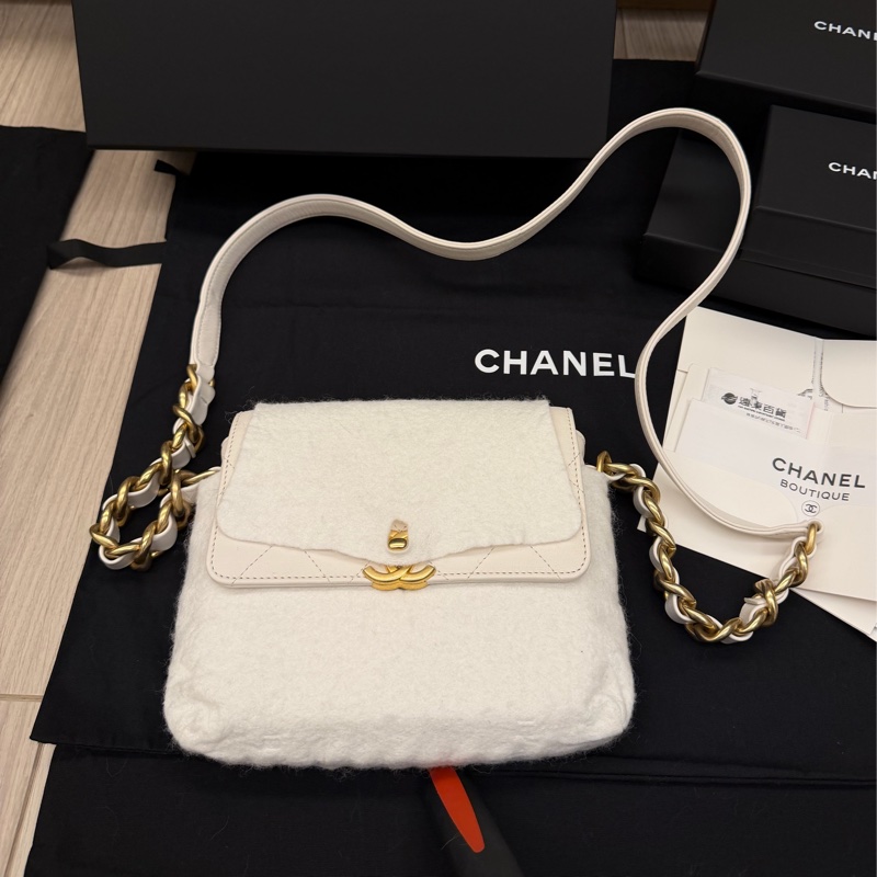 Chanel 牛皮復古仿舊粗鍊包/全新/-21