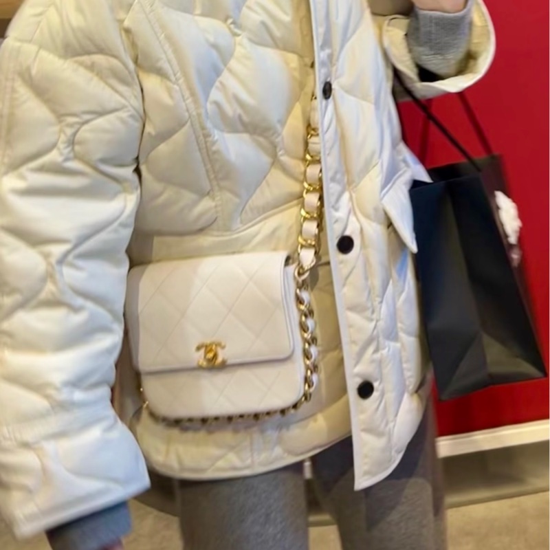 Chanel 牛皮復古仿舊粗鍊包/全新/-4