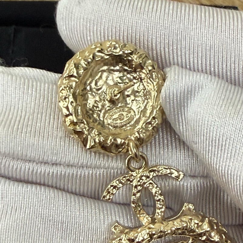 CHANEL香奈兒珍珠鑽飾耳環-4