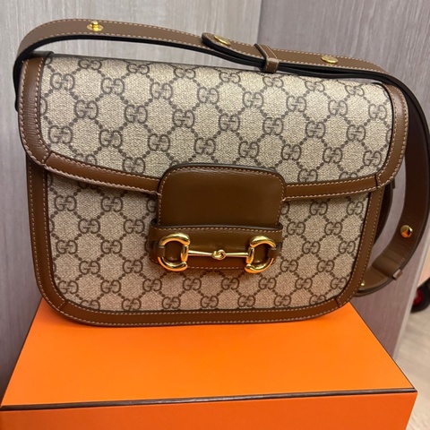 Gucci 1955 馬鞍包 棕色 中款