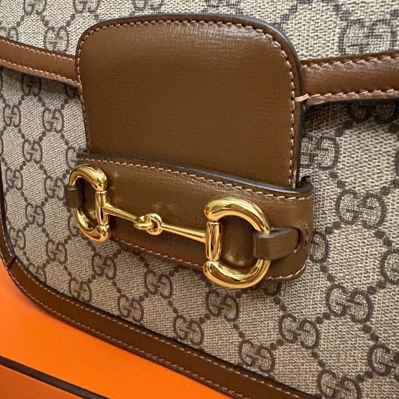 Gucci 1955 馬鞍包 棕色 中款-4