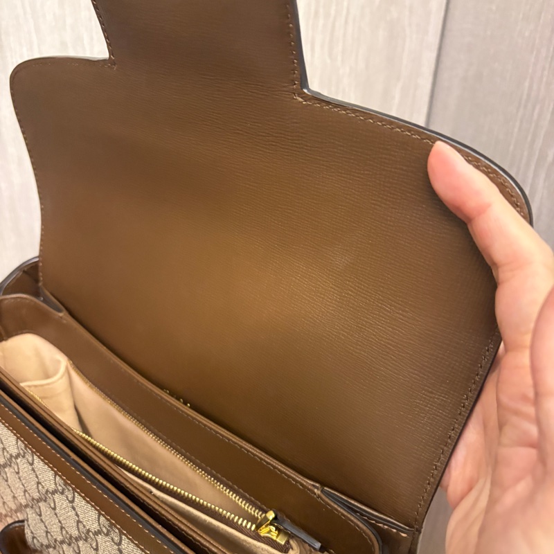 Gucci 1955 馬鞍包 棕色 中款-5