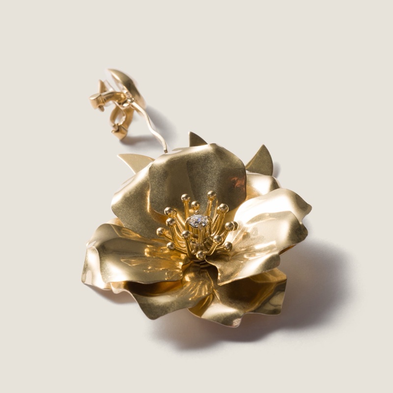 Miu Miu 女士 花卉圖案耳環均碼碼-4