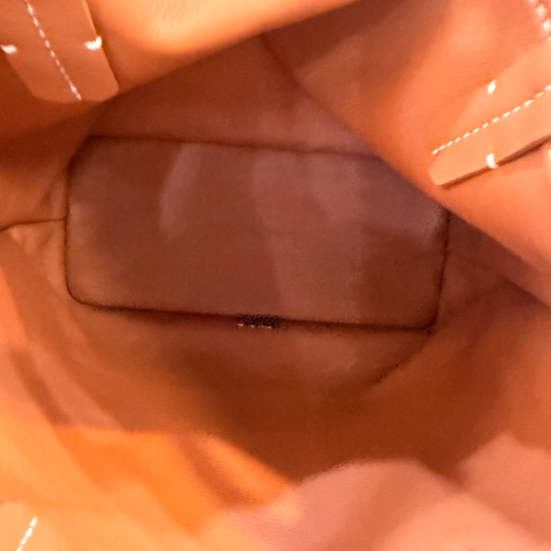 GOYARD Anjou 雙面購物袋Mini20金棕帆布銀扣肩背菜籃托特-19