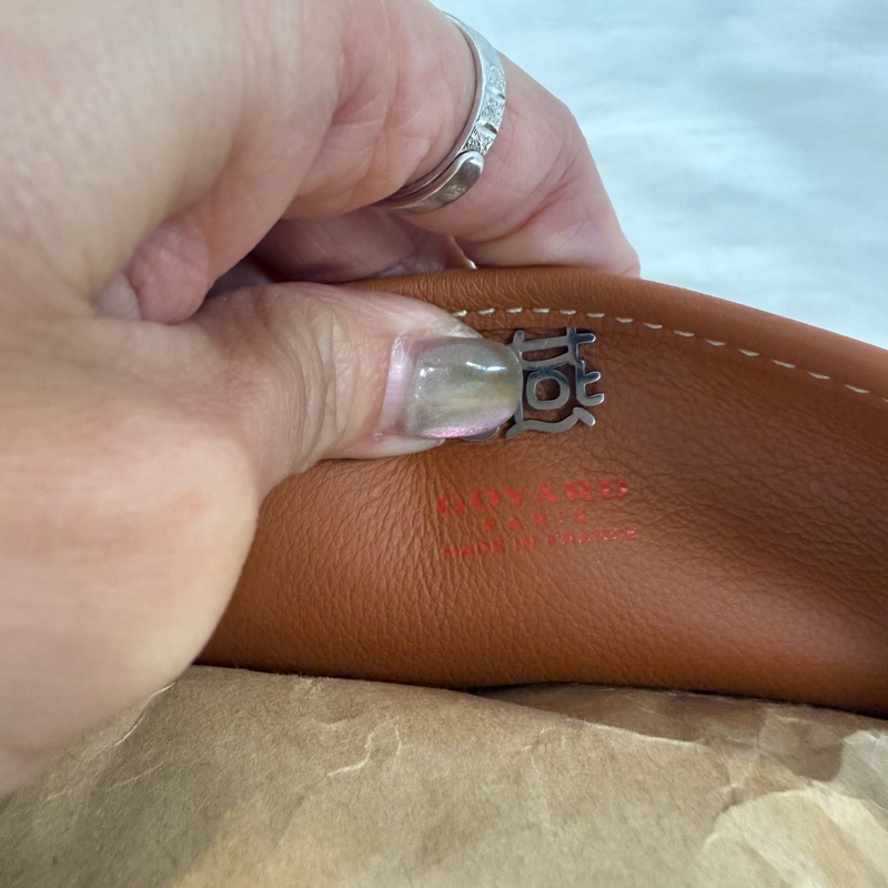 GOYARD Anjou 雙面購物袋Mini20金棕帆布銀扣肩背菜籃托特-24