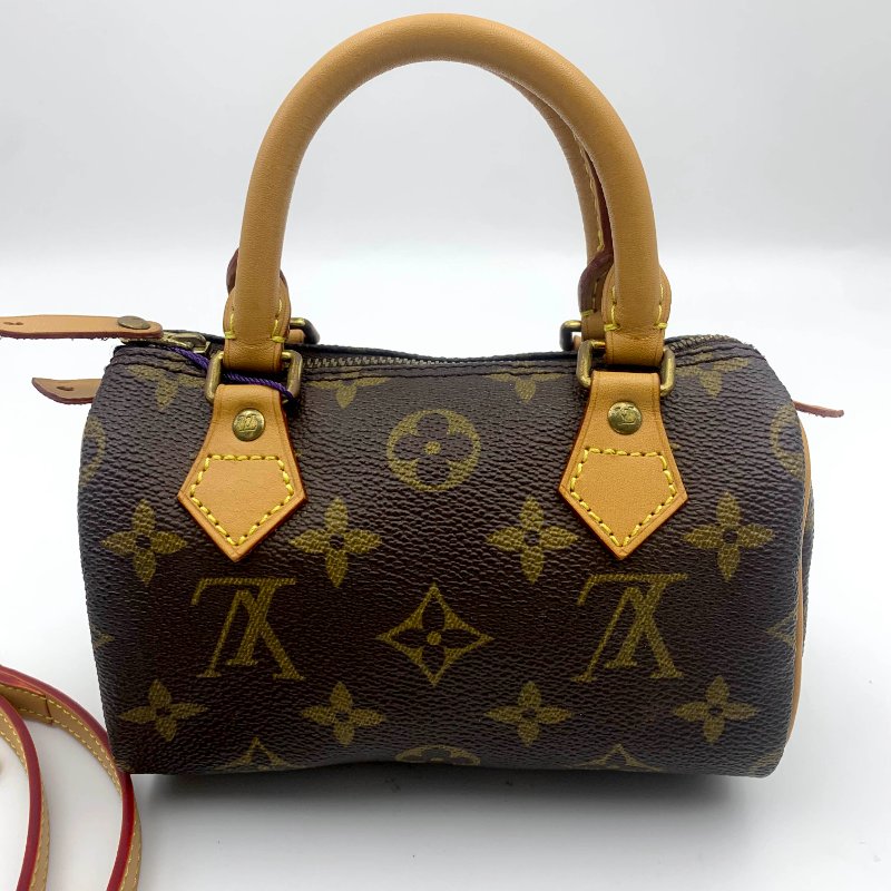 Louis Vuitton 經典老花speedy mini，LV，路易威登Nano，小廢包，波士頓包，現貨，真品，免運-3
