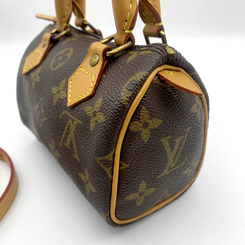 Louis Vuitton 經典老花speedy mini，LV，路易威登Nano，小廢包，波士頓包，現貨，真品，免運-4