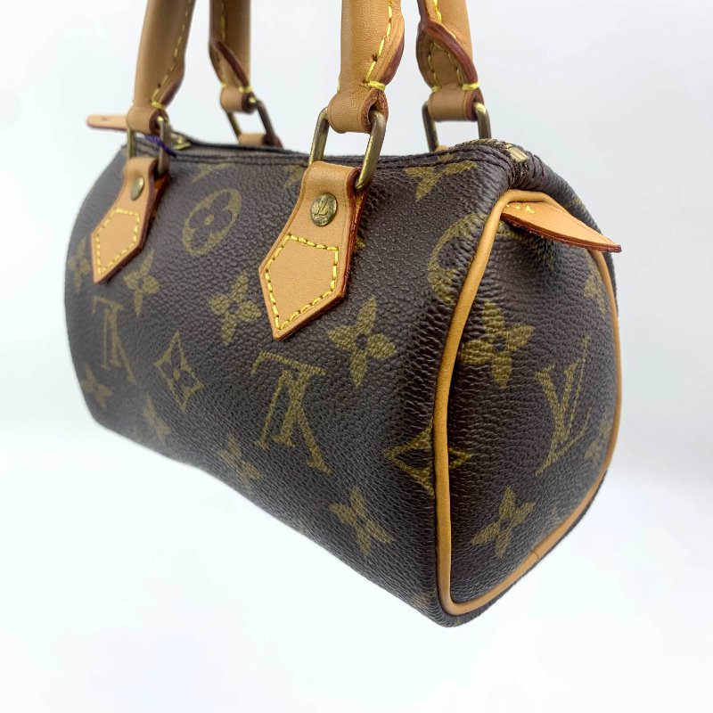 Louis Vuitton 經典老花speedy mini，LV，路易威登Nano，小廢包，波士頓包，現貨，真品，免運-9