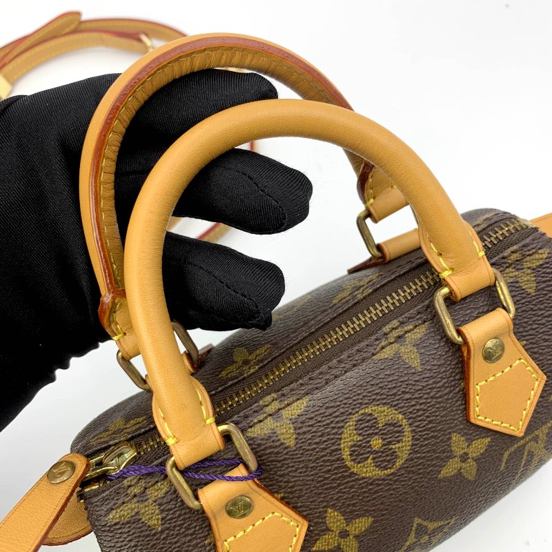 Louis Vuitton 經典老花speedy mini，LV，路易威登Nano，小廢包，波士頓包，現貨，真品，免運-18