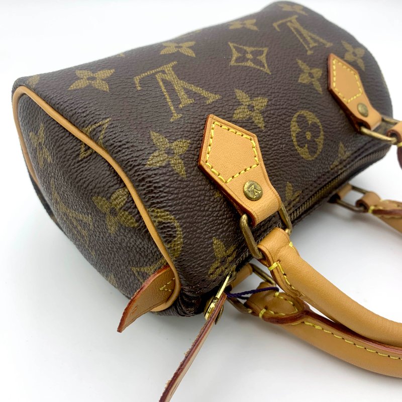 Louis Vuitton 經典老花speedy mini，LV，路易威登Nano，小廢包，波士頓包，現貨，真品，免運-22