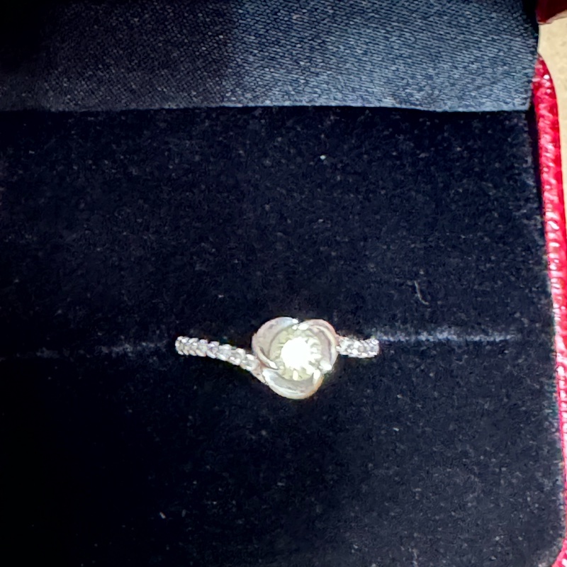 漢神巨蛋引雅專櫃購買的鑽石白K金戒指-8