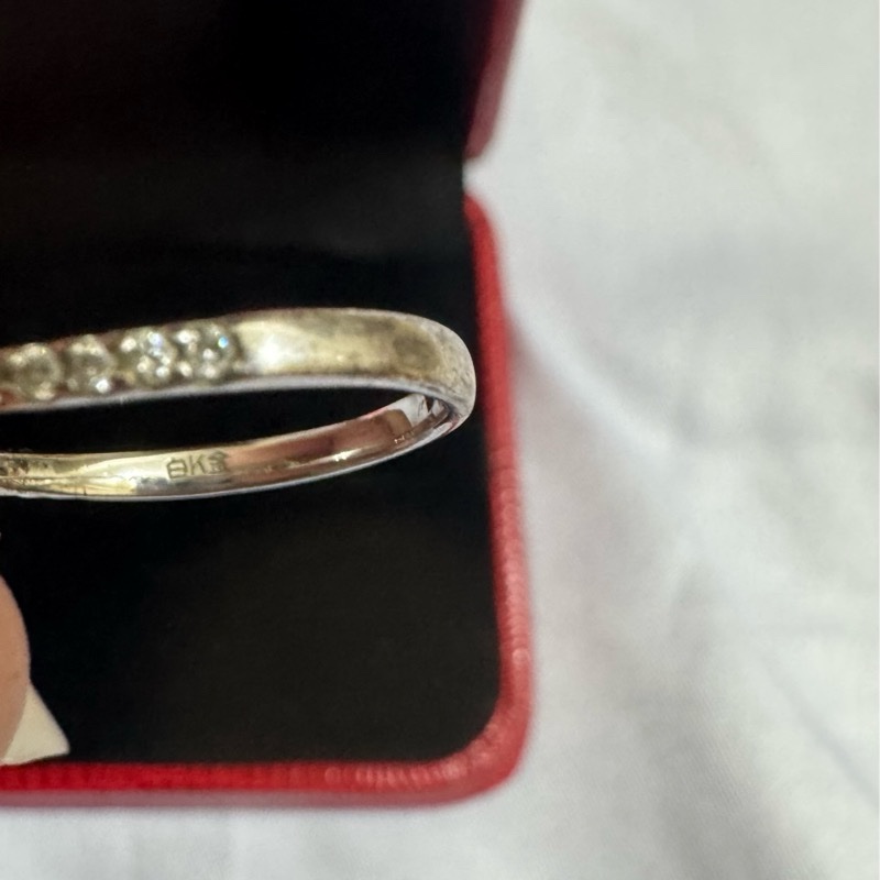 漢神巨蛋引雅專櫃購買的鑽石白K金戒指-11