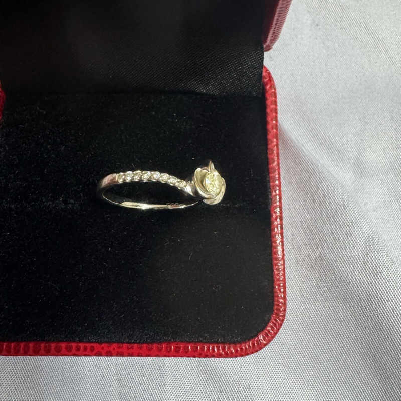 漢神巨蛋引雅專櫃購買的鑽石白K金戒指-14