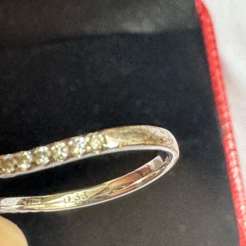 漢神巨蛋引雅專櫃購買的鑽石白K金戒指-16